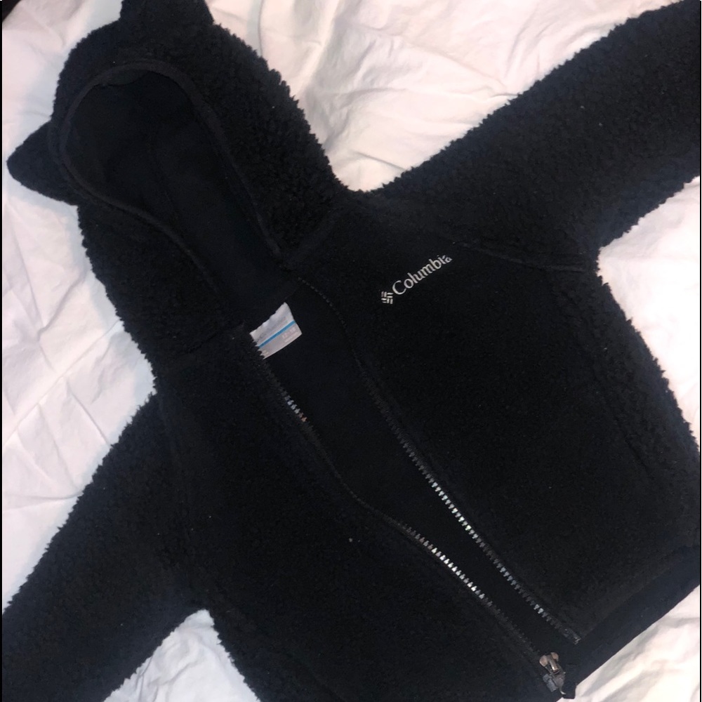 Columbia black baby jacket. 12-18 month.